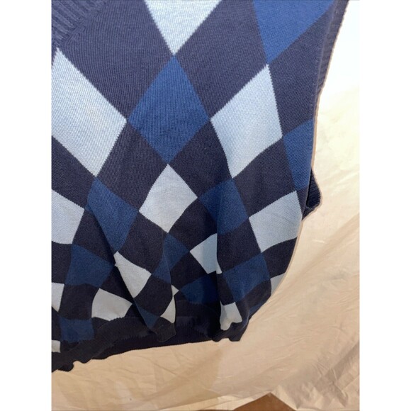 Brooks Brothers 346 Men’s Sweater Vest Size Large Blue Argyle Golf Athleisure - Picture 7 of 12